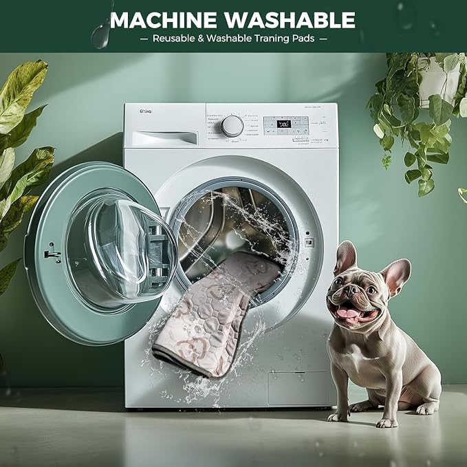 FXW Washable Pee Pads for Dogs, Super Absorbent, 36" Round, 2 Packs | Machine washable, Non-slip backing