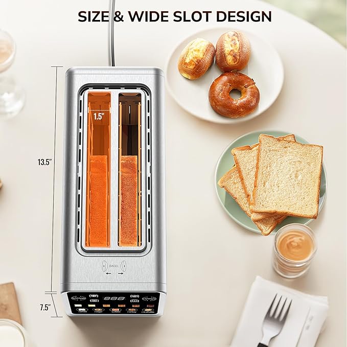 Keenstone Toaster 4 Slice, Digital Smart Toaster