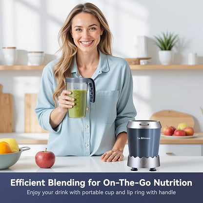 La Reveuse Personal Size Smoothie Blender Pro, 1000W High Speed
