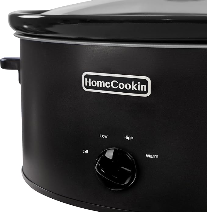 HOMECOOKIN 7 Quart Slow Cooker Oval Manual Pot Food Warmer