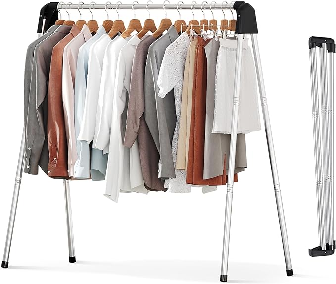 APEXCHASER Clothes Drying Rack Foldable, Stainless Steel Laundry Drying Rack