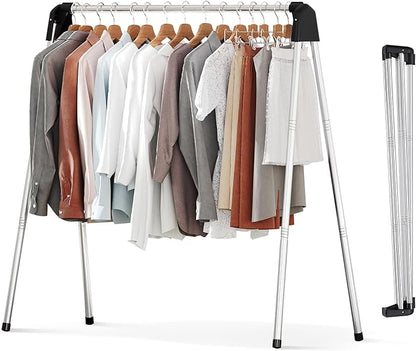 APEXCHASER Clothes Drying Rack Foldable, Stainless Steel Laundry Drying Rack