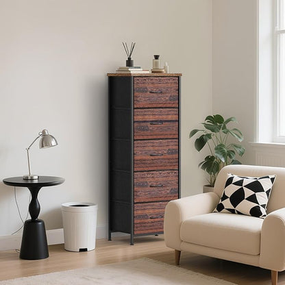 5 Fabric Drawer Dresser for Bedroom, Chest of Drawers