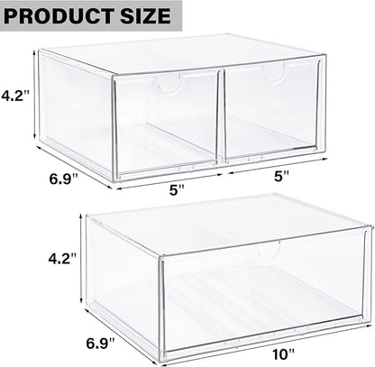 Prsildan Acrylic Drawer Makeup Organizer