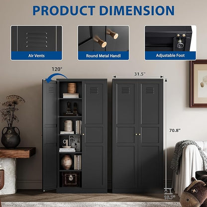 Metal Storage Cabinet-71” Tall Steel File Cabinets