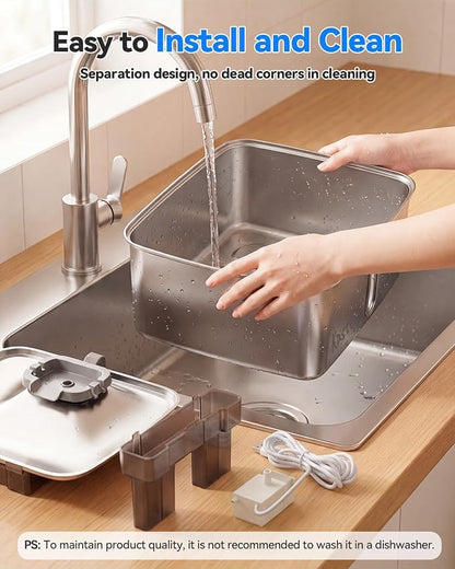 Kastty 4Gal/15L Stainless Steel Dog Water Fountain for Large Multi-Pet | Large Capacity Pet Water Fountain with Water Level LED Light, Ultra Quiet Dog Water Bowl Dispenser, Easy to Clean (FS78,Grey)