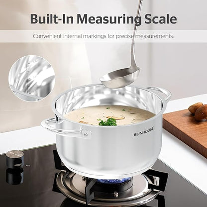 SUNHOUSE 8 Quart Stock Pot