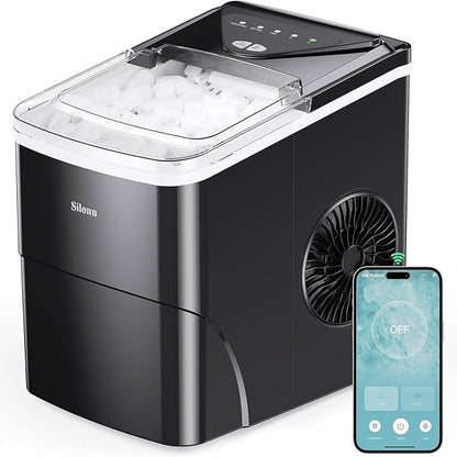 Silonn Smart Countertop Ice Maker, Compact Wi-Fi Ice Maker