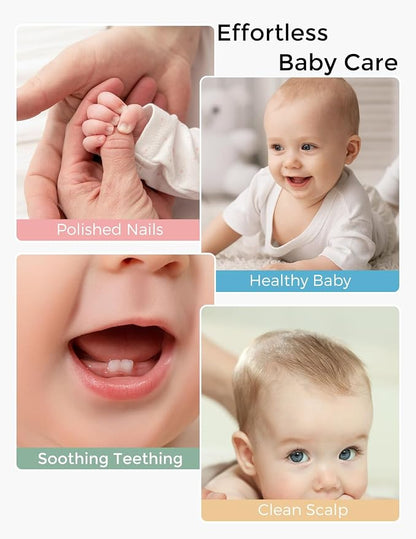 Momcozy Elite Baby Kit, Superior Baby Shower Gift & Registry Essential Kit | Grooming&Health&Cleansing Care Set,Electric Nail File & Nasal Aspirator,Tummy Wrap,Thermometer,Bath Brush,Teether,Storage Bag