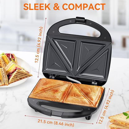OSTBA Sandwich Maker, 2 Slice Grilled Cheese Maker
