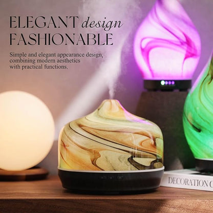 Porseme 500ml Glass Essential Oil Diffuser Aromatherapy Ultrasonic Cool Mist