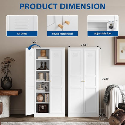 Metal Storage Cabinet-71” Tall Steel File Cabinets