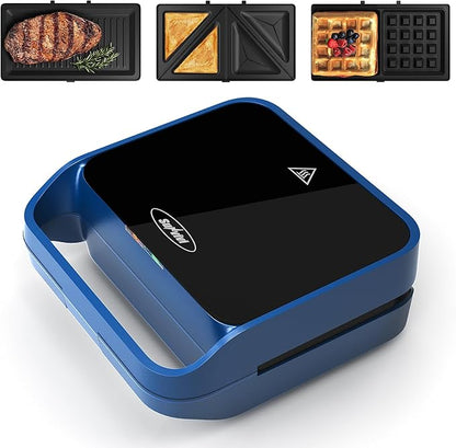 Sunvivi 3 in 1 Sandwich Maker, Electric Waffle Maker