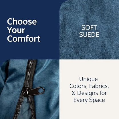Ultimate Sack 3000 3-Foot Bean Bag Chair, Cloud Suede Cover – Oversized Foam Lounger, Floor Seat, Small Sofa, or Couch Bed for Living Area, Gaming Room, or Reading Lounge