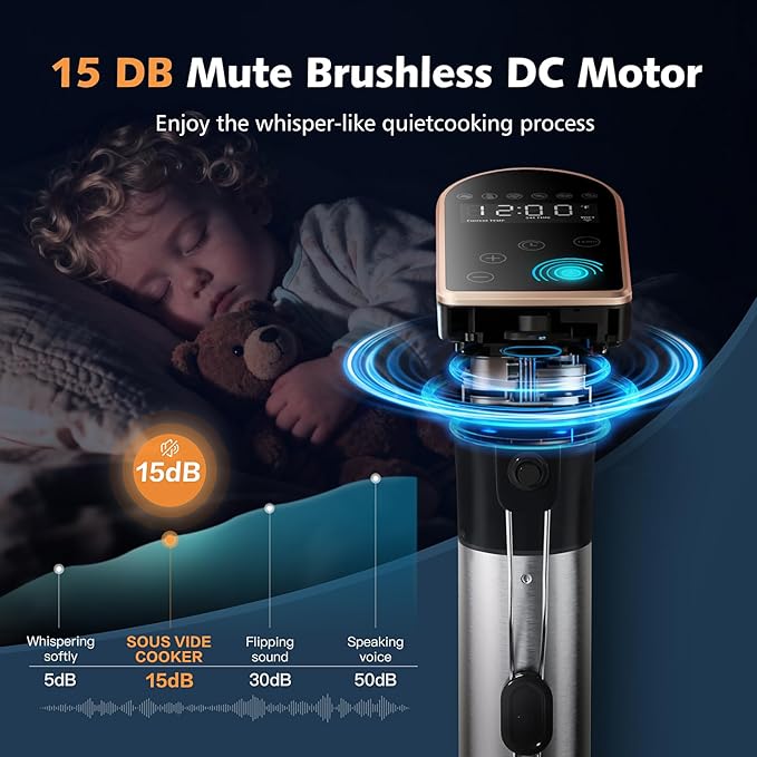 1300W Sous Vide Precision Cooker Machines, IPX7 Full Waterproof Immersion