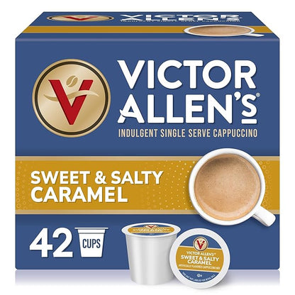 Victor Allen's Coffee Sweet and Salty Caramel Flavored Cappuccino Mix, Single