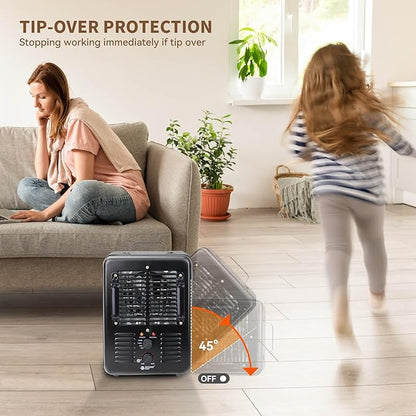 Milkhouse Space Heater, 1300W/1500W Electric Heater