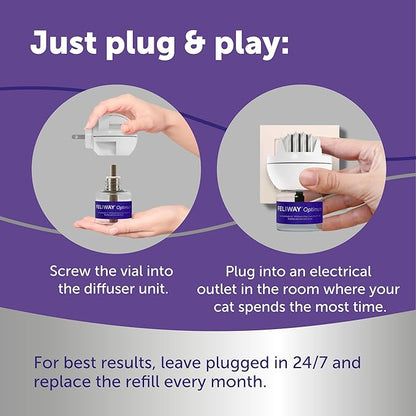 FELIWAY® Optimum 30 Day Cat Calming Plug In Pheromone Diffuser Starter Kit