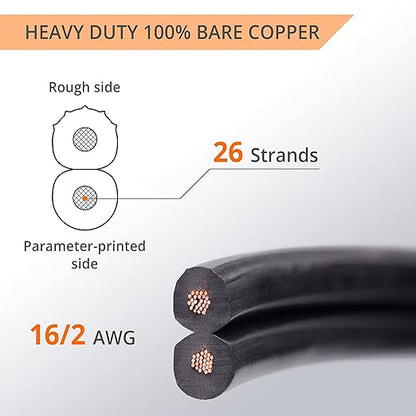 Wirefy 16/2 Low Voltage Landscape Wire 50 ft | Low Voltage Landscape Lighting