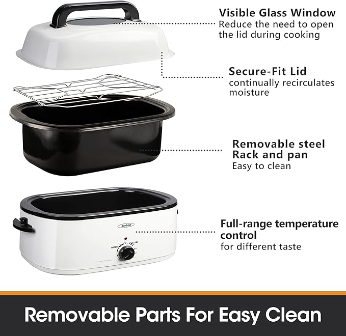 Sunvivi 26-Quart Roaster Oven, Electric Roaster Oven