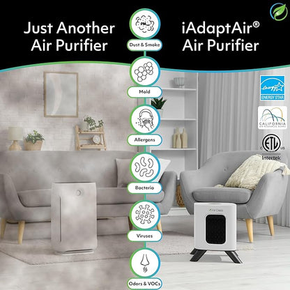 Air Oasis iAdaptAir 2.0 H13 HEPA Filter Air Purifier Reduces 99% of Viruses