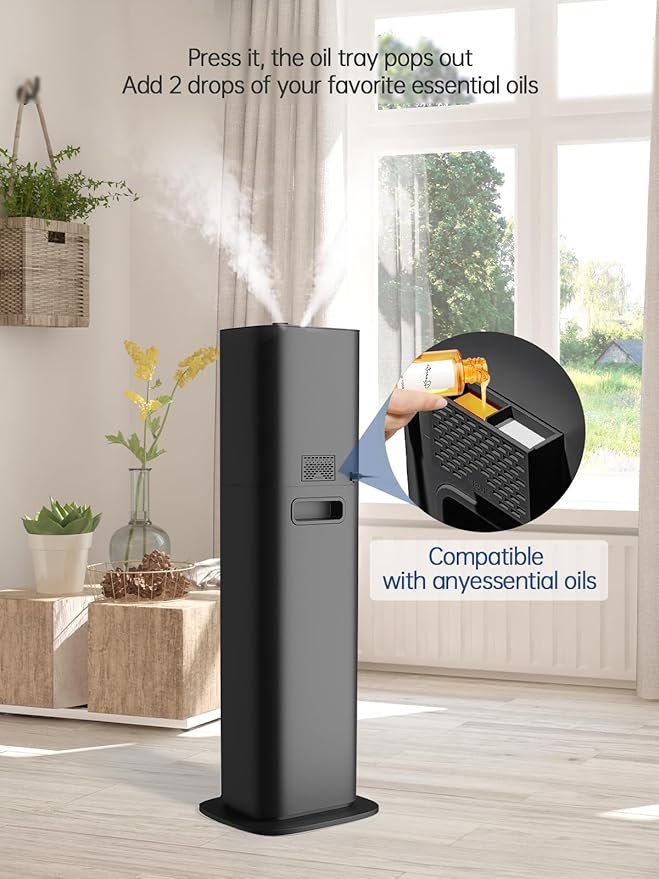 8L Smart Humidifiers for Bedroom Large Room, 2.1Gal Cool Mist Top Fill Diffuser