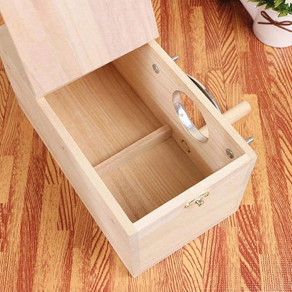 YJJKJ Wood Parakeet Nest Box Pet Bird House Parrot Breeding Mating Box Bird Cage Box for Lovebirds Cockatiel Parrotlets Budgerigar Parakeet (M)