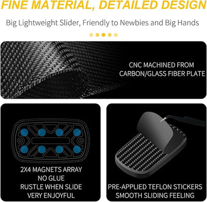 DjuiinoStar Silent Fidget Slider, CNC Machined Free-Floating Push Slider