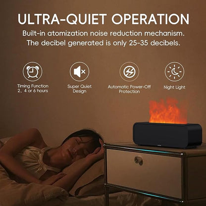 Essential Oil Diffuser, Music Sync Fire Flame Aromatherapy Diffuser, 250ml Cool