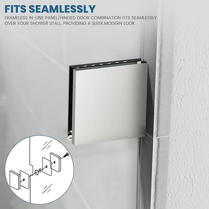 Bathroom Shower Glass Door 24 * 62"