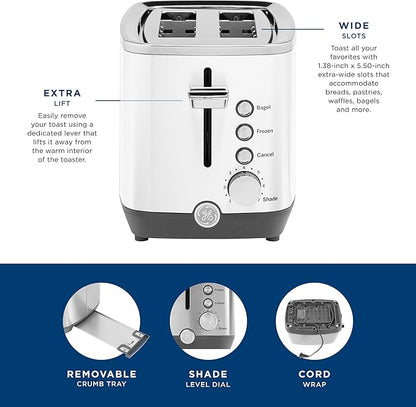 GE 2 Slice Toaster, Extra Wide Slots
