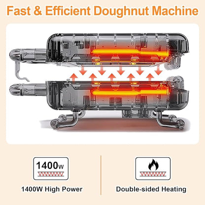 2025 Mini Donut Maker Machine for Home, Kid-Friendly 16-Hole Electric Doughnut
