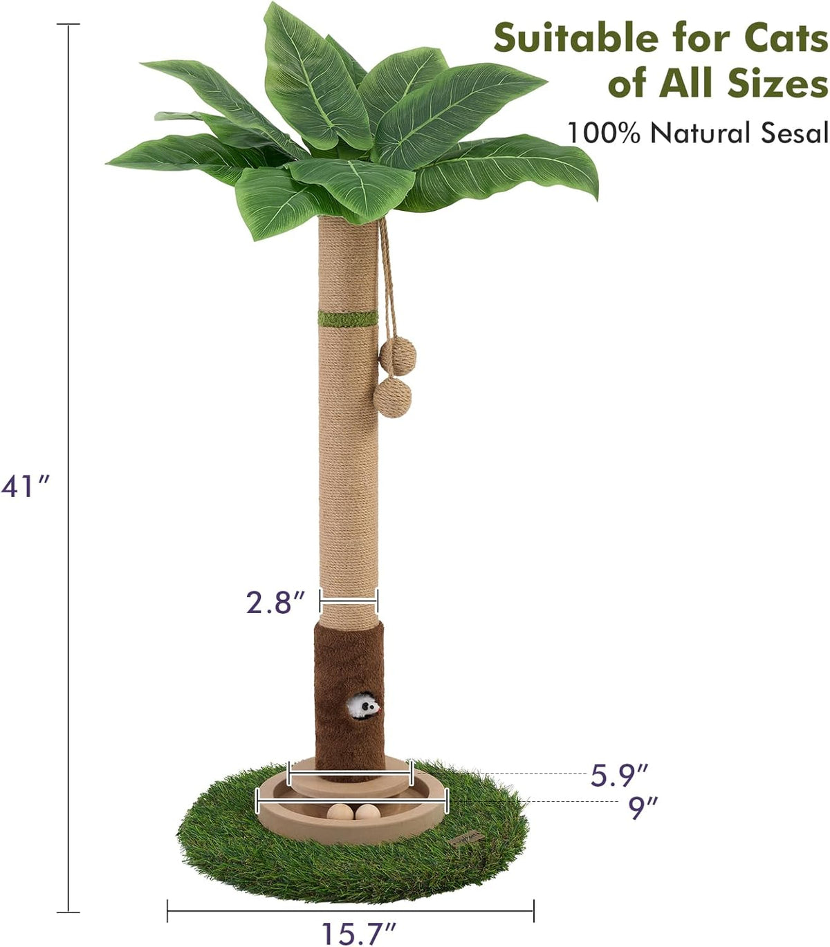 Tall Scratching Post Tower. Gives cats a dedicated spot to stretch, climb, and scratch.