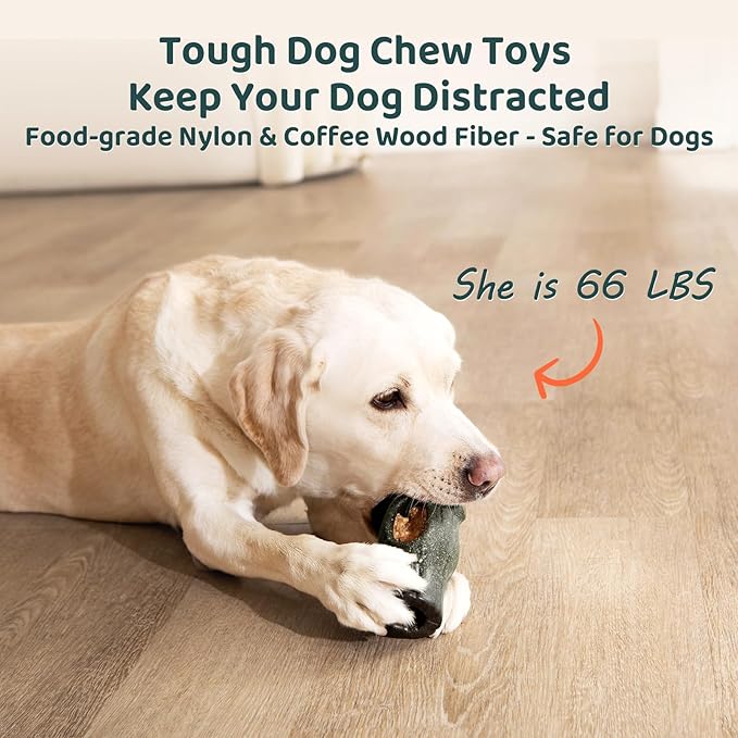 2 Pack Interactive Dog Toys for Aggressive Chewers, Long-Lasting Frozen Dogs Treat Holder to Keep Them Busy, Indestructible Dog Enrichment Toys - Reduce Anxiety, Safe for Large/Medium Breed