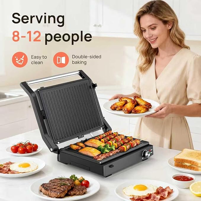Electric Indoor Grill, 1600W Electric Grill
