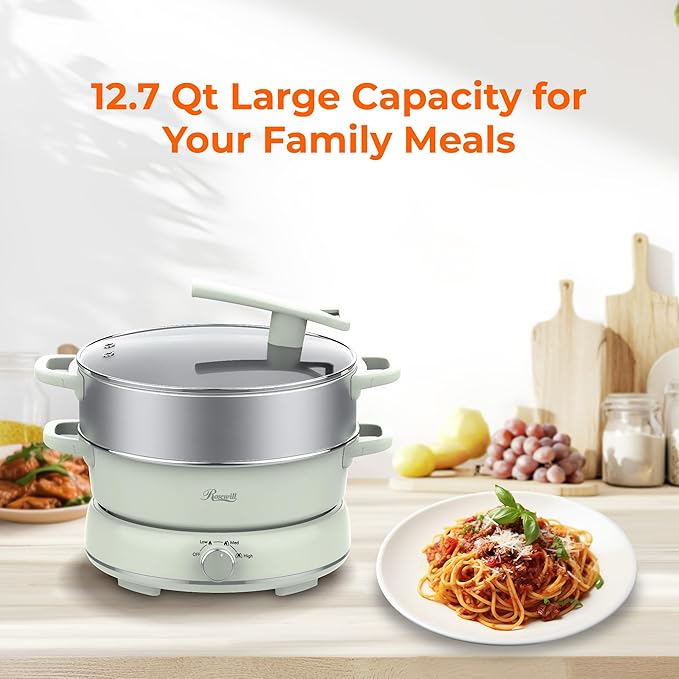 Rosewill 12.7 QT Electric Hot Pot Slow Cooker