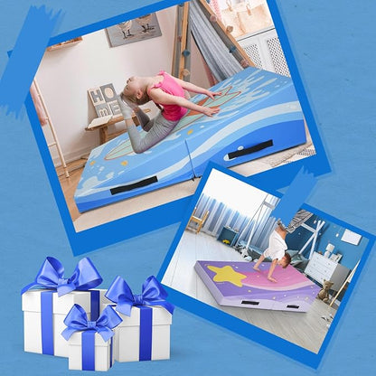 Kangaroo Hoppers Incline Gymnastics Mat, Skill Training, Home Gym Exercise