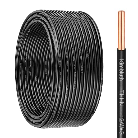 THHN Wire 12 Gauge 75 FT OFC Electrical Wire, 12 AWG Solid Copper Wire Rated up