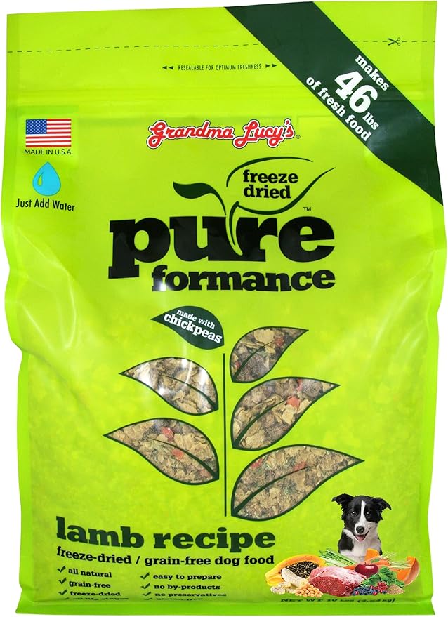 GRANDMA LUCY'S 844214 Pureformance Grain Free Lamb Food for Dogs, 10-Pound