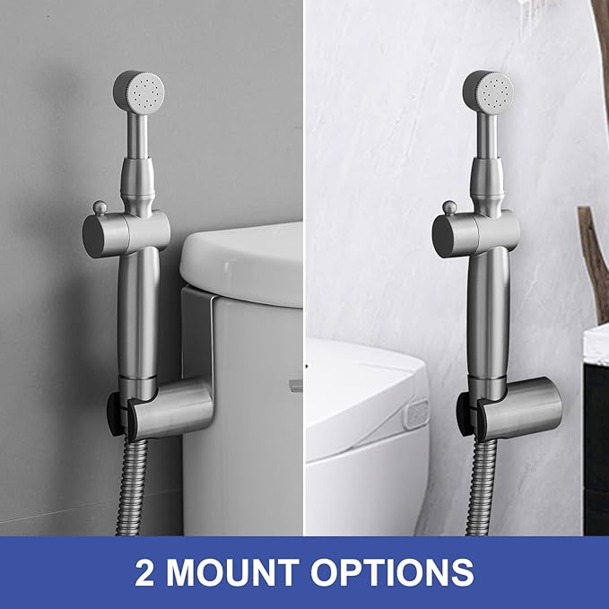 Brushed Nickel Handheld Bidet Sprayer Attachment