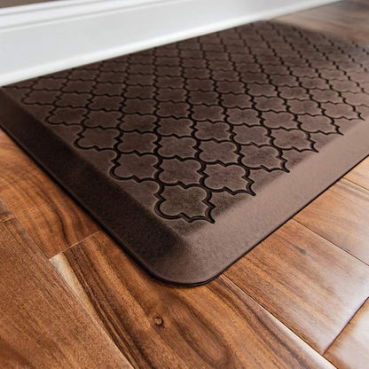 WellnessMats Trellis Collection Anti-Fatigue Floor Mat, Polyurethane – Ergonomic Support Pad for Home, Kitchen, Garage, Office Standing Desk – Water Resistant - Made in USA