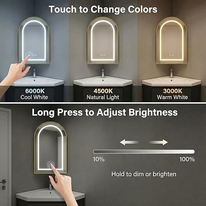 LED Corner Medicine Cabinet
