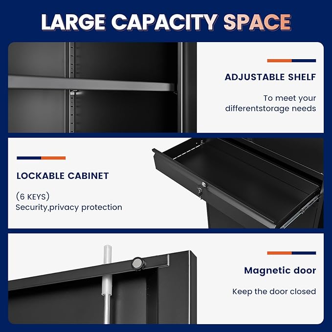 Yizosh Metal Garage Storage Cabinet