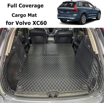 Cargo Mat Compatible with 2018-2026 Volvo XC60 Trunk Mat (and Rear Left and Right Side Panels) Cargo Liners for XC 60 All Weather Anti-Slip