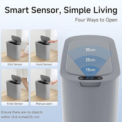 TIPGO Automatic Motion Sensor Bathroom Trash Can