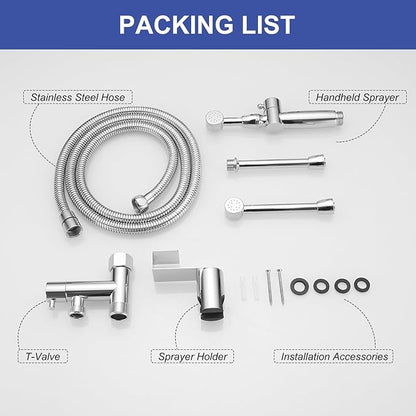 Chrome Handheld Bidet Sprayer Attachment