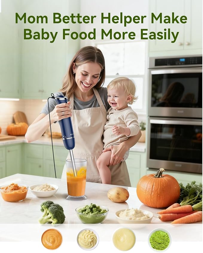 Immersion Blender Handheld 5 in 1 Hand Blender, 1000W Hand Mixer Stick