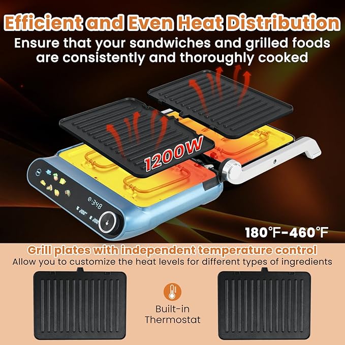 Giantex Panini Press Sandwich Maker, Electric Indoor Grill