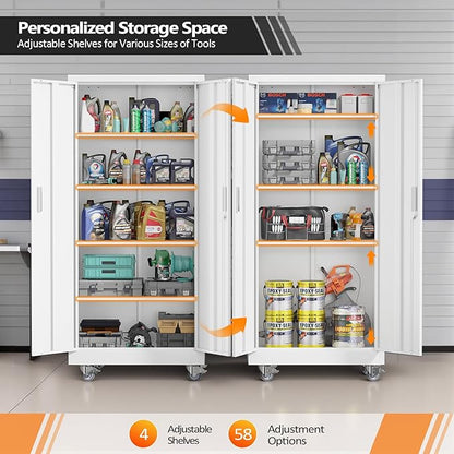VINGLI Rolling Metal Storage Cabinet