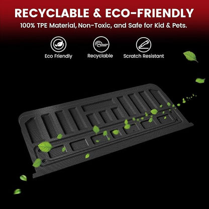 LASFIT Tailgate Mat for Ford F-150 2026 2025 2024 2023 2022 2021(Work Surface Only) Truck Tailgate Liner All Weather Protector Durable TPE Tailgate Cover-Easy to Clean